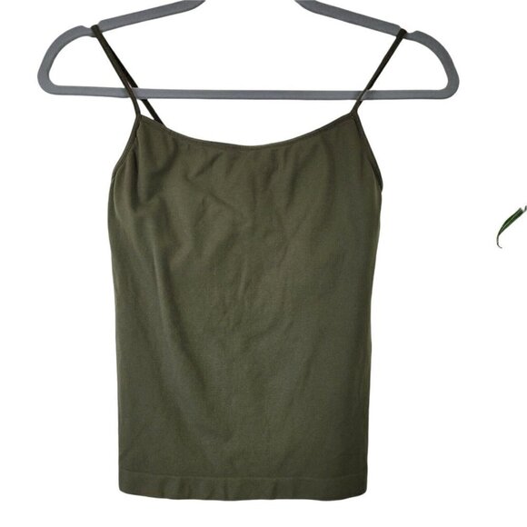 Vintage Tammy Mars O/S Camisole Tank Top Olive Army Green Supplex Spandex READ - Picture 1 of 7
